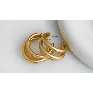 Classic Style Oval Solid Color Flower Plating Alloy Open Earrings Ear Studs Boho